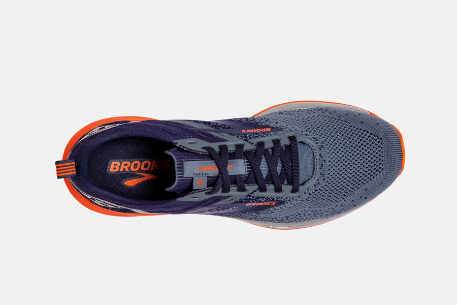 Brooks Running Shoes - Ricochet 3 Road Mens - Grey/Orange - DOB-791240